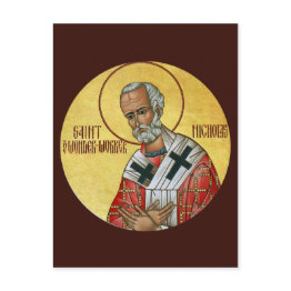 Small Saint Nicholas The Wonder-worker Prayer Invitations Front View
