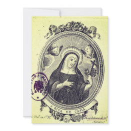 Small Saint Rita Of Cascia Invitation Front View