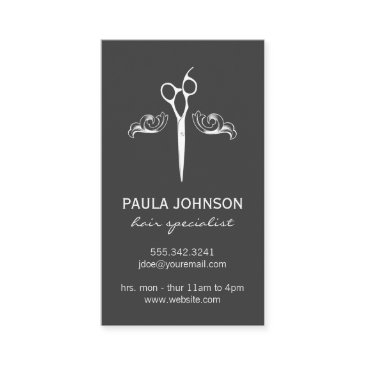 salon shears fancy elements gray business invitations