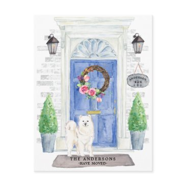 samoyed moving announcement postinvitations