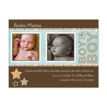 sample rodeo mattias birth announcement