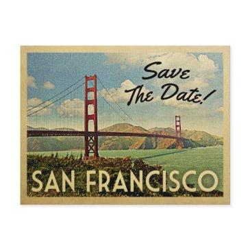 san francisco save the date vintage postinvitations