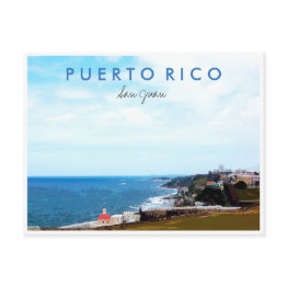 Small San Juan Puerto Rico Travel Photo Souvenir Postinvitations Front View