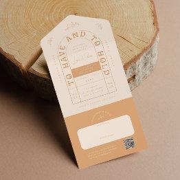 Small San Miguel Wedding Invitation With Rsvp Invitations Front View