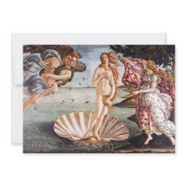 Small Sandro Botticelli - Birth Of Venus Invitation Front View