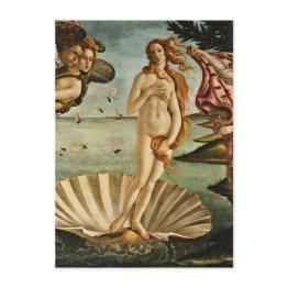 Small Sandro Botticelli - The Birth Of Venus Invitation Front View