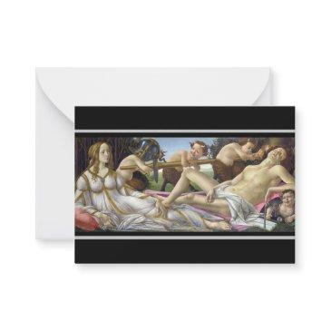 sandro botticelli - venus and mars note invitations