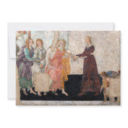 Small Sandro Botticelli - Venus And The Three Graces Invitation Front View
