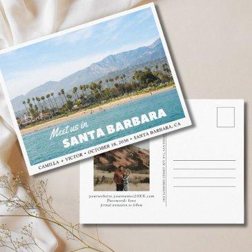 santa barbara wedding save the date postinvitations