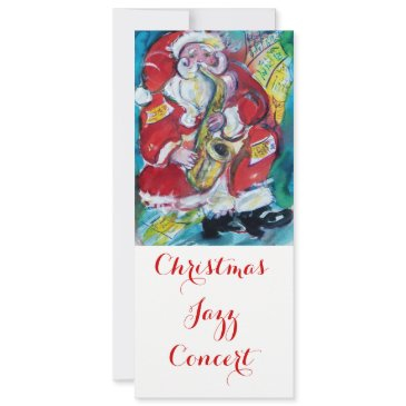 santa & sax,christmas jazz party concert programme invitation