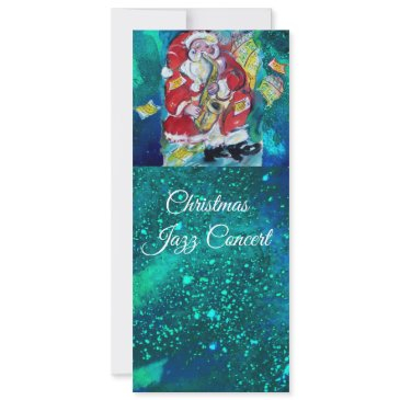 santa & sax,christmas jazz party concert programme invitation
