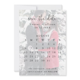 Small Save The Date Calendar Front View