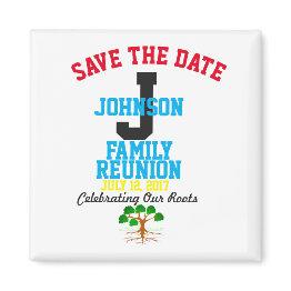 Small Save The Date Family Reunion Any Name, Any Date - Magnet Front View