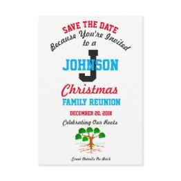 Small Save The Date Invitation Combo - Family Reunion Front View