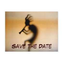 Small Save The Date Kokopelli Photo Postinvitations Front View