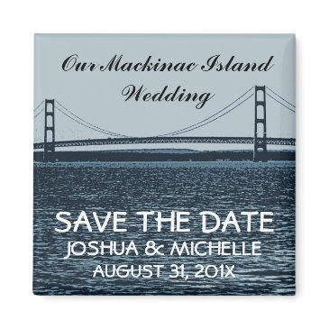 save the date mackinac island wedding magnet