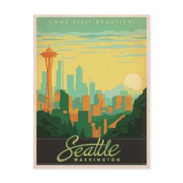 Small Save The Date | Seattle, Wa Announcement Postinvitations Front View