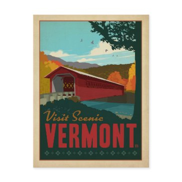 save the date -visit scenic vermont announcement postinvitations