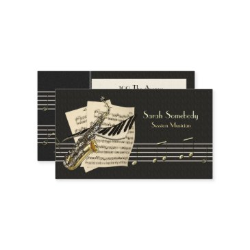 saxophone & piano music profile invitations
