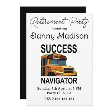 school bus driver retirement party invitation