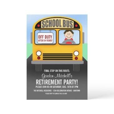 school bus driver retirement party invitations