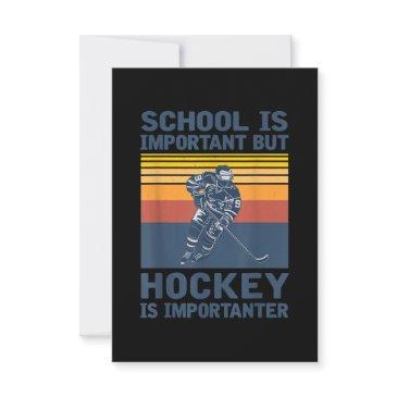 school is important but hockey is importanter rsvp invitations