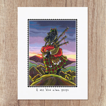 scottish terrier bagpipes kilt dog custom postinvitations