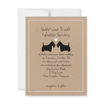 scottish terriers wedding invitation