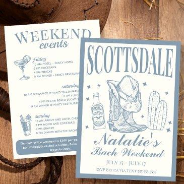 scottsdale bachelorette social cocktail itinerary invitation