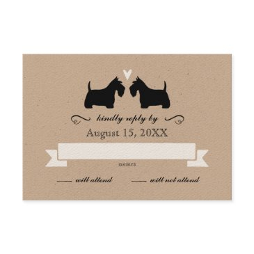 scotty dog silhouettes wedding rsvp response