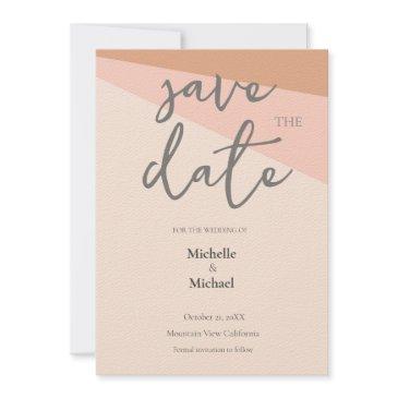 script calligraphy wedding modern save the date invitation