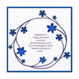 Small Scripture Verse Spiritual Message Kingdom Invitations Front View