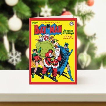 season's greetings from batman and robin holiday invitations