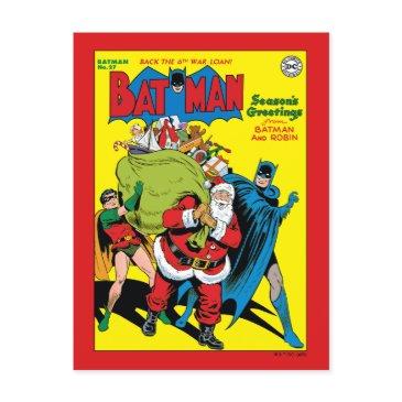 season's greetings from batman and robin holiday postinvitations