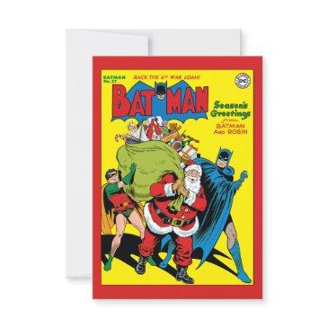 season's greetings from batman and robin invitation