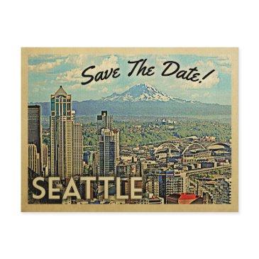 seattle save the date vintage postinvitations