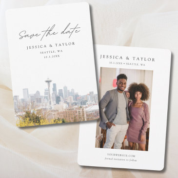 seattle wedding save the date invitation