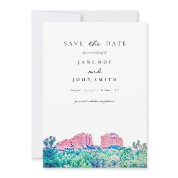 sedona arizona desert mountain save the date