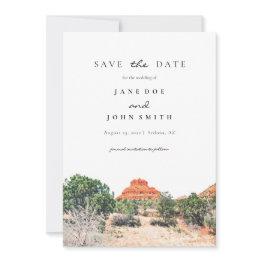 Small Sedona Arizona Desert Mountain Save The Date Front View