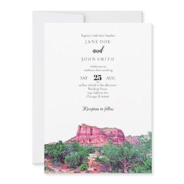 sedona arizona wedding invitation