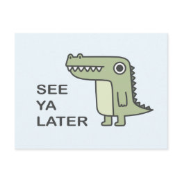 Small See Ya Later Alligator Postinvitations Front View