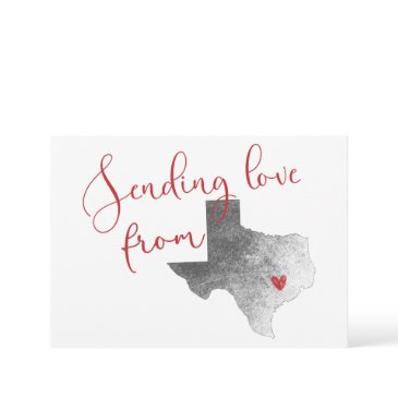 sending love from texas - valentine's day holiday invitations