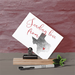 Small Sending Love From Texas - Valentine's Day Holiday Postinvitations Front View