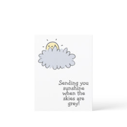 Small Sending You Sunshine - Cute Get Well Postinvitations Front View