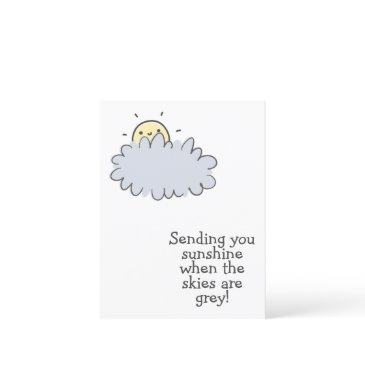 sending you sunshine - cute get well postinvitations
