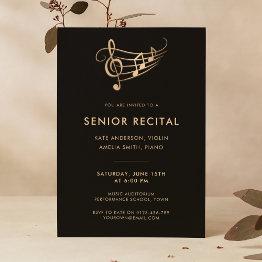 Small Senior Recital Music Concert Template Front View