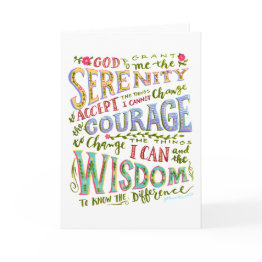Small Serenity Prayer Greeting Invitations Front View