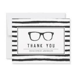 Small Serious Spectacles | Funny Customized Thank You Invitations Front View