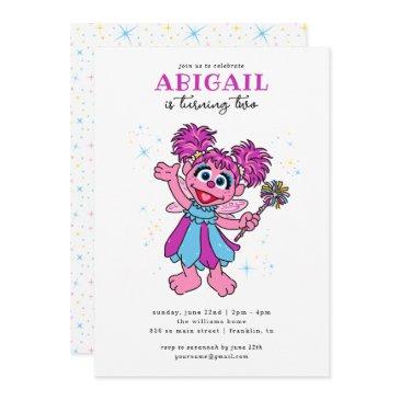 sesame street abby cadabby sparkles birthday invitation