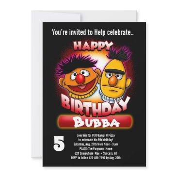sesame street | bert & ernie themed birthday - tm/ invitation
